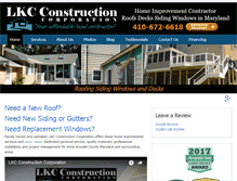 Tablet Screenshot of lkcconstruction.com